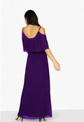 Purple - Lifestyle - Girls On Film Womens-Ladies Motion Cold Shoulder Maxi Dress