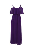 Purple - Front - Girls On Film Womens-Ladies Motion Cold Shoulder Maxi Dress