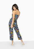 Blue - Lifestyle - Girls On Film Womens-Ladies Florence Sweetheart Floral Jumpsuit