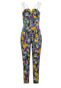 Blue - Front - Girls On Film Womens-Ladies Florence Sweetheart Floral Jumpsuit