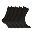 Black - Front - Mens Plain Sports Socks (Pack Of 5)
