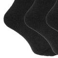 Black - Back - Mens Wool Blend Fully Cushioned Thermal Boot Socks (Pack Of 3)