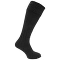 Black - Front - Mens Scottish Highland Wear Wool Kilt Hose Socks (1 Pair)