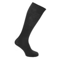 Black-Navy-Grey - Side - Mens 100% Cotton Ribbed Knee High Socks (Pack Of 3)