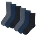 Grey-Navy-Black - Front - Walter Grange Mens Diabetic Socks (6 Pairs)