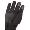 Black - Side - Mountain Warehouse Mens Windproof Water Repellent Winter Gloves