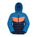 Navy - Front - Mountain Warehouse Childrens-Kids Seasons Colour Block Padded Jacket