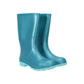 Turquoise - Back - Mountain Warehouse Childrens-Kids Plain Wellington Boots