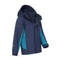 Blue - Lifestyle - Mountain Warehouse Childrens-Kids Cannonball 3 in 1 Waterproof Jacket