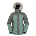 Khaki Green - Front - Mountain Warehouse Womens-Ladies Pyrenees Padded Ski Jacket