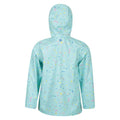 Teal - Close up - Mountain Warehouse Childrens-Kids Raindrop Waterproof Jacket And Trousers Set
