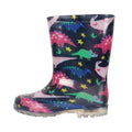 Light Teal-Black-Pink - Lifestyle - Mountain Warehouse Childrens-Kids Splash Wellington Boots
