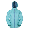 Teal - Front - Mountain Warehouse Childrens-Kids Torrent Taped Seam Waterproof Jacket