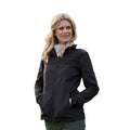 Black - Close up - Mountain Warehouse Womens-Ladies Exodus Breathable Soft Shell Jacket