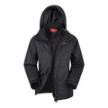 Black - Pack Shot - Mountain Warehouse Childrens-Kids Bracken Extreme 3 In 1 Waterproof Jacket