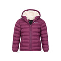 Pink - Pack Shot - Mountain Warehouse Childrens-Kids Seasons Faux Fur Lined Padded Jacket