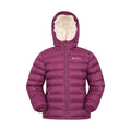 Pink - Front - Mountain Warehouse Childrens-Kids Seasons Faux Fur Lined Padded Jacket