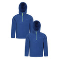 Navy - Front - Mountain Warehouse Childrens-Kids Camber Quarter Zip Hoodie (Pack of 2)