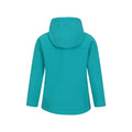 Teal - Back - Mountain Warehouse Childrens-Kids Water Resistant Soft Shell Jacket