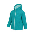Teal - Side - Mountain Warehouse Childrens-Kids Water Resistant Soft Shell Jacket