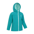 Teal - Lifestyle - Mountain Warehouse Childrens-Kids Water Resistant Soft Shell Jacket