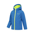 Cobalt - Side - Mountain Warehouse Childrens-Kids Water Resistant Soft Shell Jacket