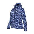 Navy-Light Blue - Pack Shot - Mountain Warehouse Womens-Ladies Exodus Floral Soft Shell Jacket