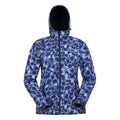 Navy-Light Blue - Front - Mountain Warehouse Womens-Ladies Exodus Floral Soft Shell Jacket