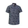 Dark Blue - Side - Mountain Warehouse Mens Tropical Palm Tree Shirt