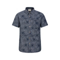 Dark Blue - Front - Mountain Warehouse Mens Tropical Palm Tree Shirt