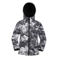 Black-White - Front - Mountain Warehouse Childrens-Kids Exodus II Monochrome Water Resistant Soft Shell Jacket