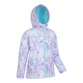 Magic Purple - Side - Mountain Warehouse Childrens-Kids Exodus II Tie Dye Water Resistant Soft Shell Jacket