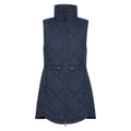Navy - Front - Mountain Warehouse Womens-Ladies Rye Quilted Long Length Gilet