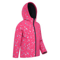 Bright Pink - Side - Mountain Warehouse Childrens-Kids Exodus Heart Soft Shell Jacket