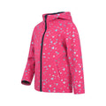 Bright Pink - Pack Shot - Mountain Warehouse Childrens-Kids Exodus Heart Soft Shell Jacket