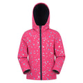 Bright Pink - Front - Mountain Warehouse Childrens-Kids Exodus Heart Soft Shell Jacket