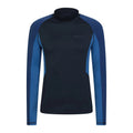 Navy - Front - Mountain Warehouse Mens Cove Recycled Long-Sleeved Rash Guard