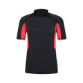 Black - Front - Mountain Warehouse Mens Cove Recycled Polyester Short-Sleeved Rash Guard