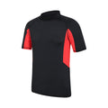 Black - Side - Mountain Warehouse Mens Cove Recycled Polyester Short-Sleeved Rash Guard