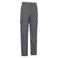 Grey - Pack Shot - Mountain Warehouse Mens Explore Zip-Off Trousers