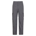 Grey - Front - Mountain Warehouse Mens Explore Zip-Off Trousers