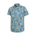 Bright Blue - Side - Mountain Warehouse Mens Tropical Shirt