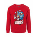Red - Front - Minecraft Childrens-Boys Official Like A Boss Sweatshirt