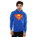 Blue - Side - Superman Mens Shield Logo Hoodie