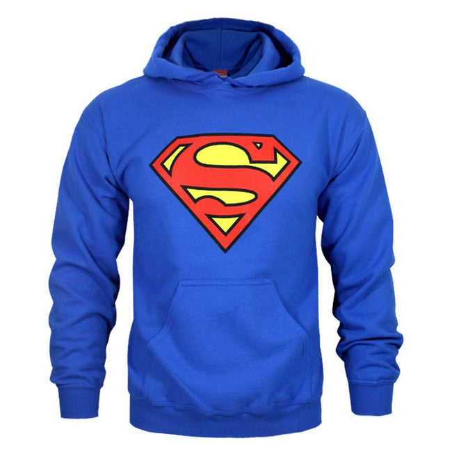 Blue - Lifestyle - Superman Mens Shield Logo Hoodie