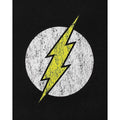 Black - Side - Flash Womens-Ladies Distressed Logo T-Shirt