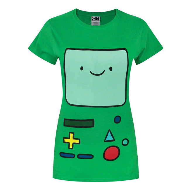 Green - Front - Adventure Time Womens-Ladies BMO T-Shirt