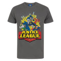 Charcoal - Front - Justice League Mens Comic T-Shirt