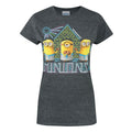 Charcoal - Front - Minions Womens-Ladies Egyptian T-Shirt