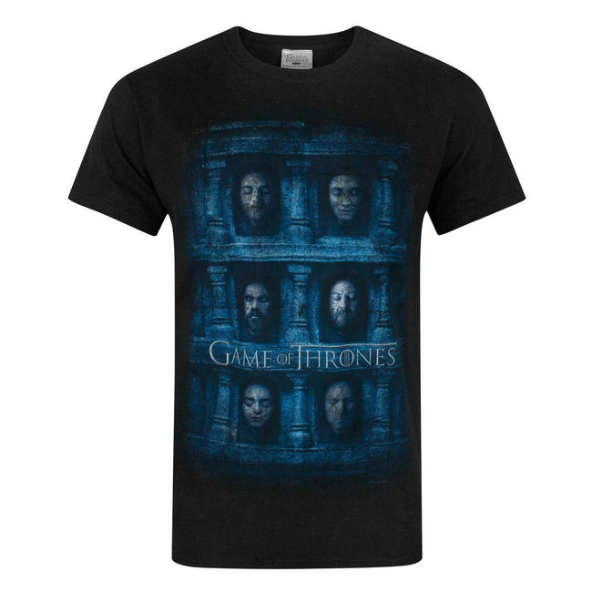 Black - Front - Game Of Thrones Official Mens Hall Of Face T-Shirt